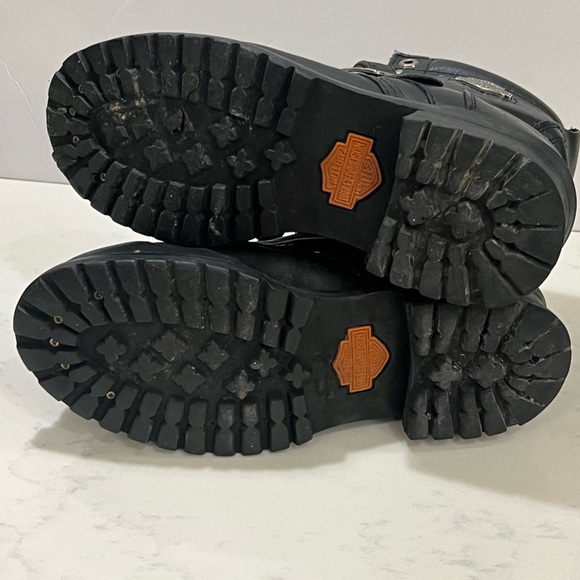 SOLD ‼️‼️Harley-Davidson Black Leather Ankle Boots - Picture 6 of 7